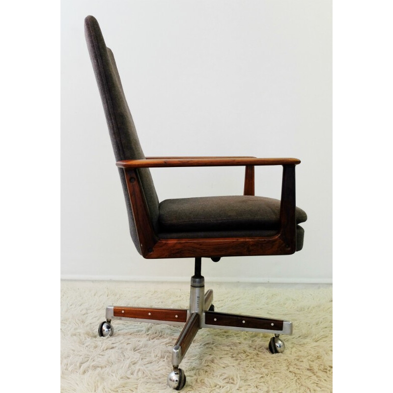 Scandinavian office chair in rosewood, Arne VODDER - 1960s