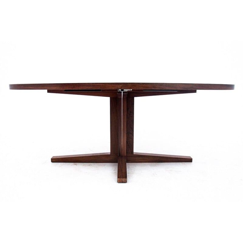 Vintage rosewood oval dining set by John Mortensen for Heltborg Møbler, Denmark 1960s