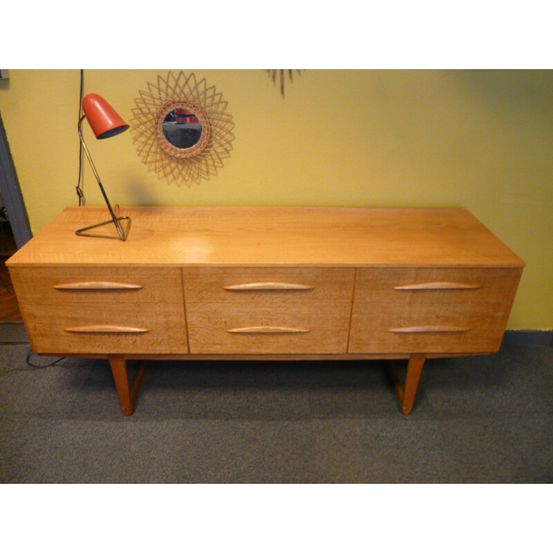 Scandinavian sideboard with 6 drawers - 1950s
