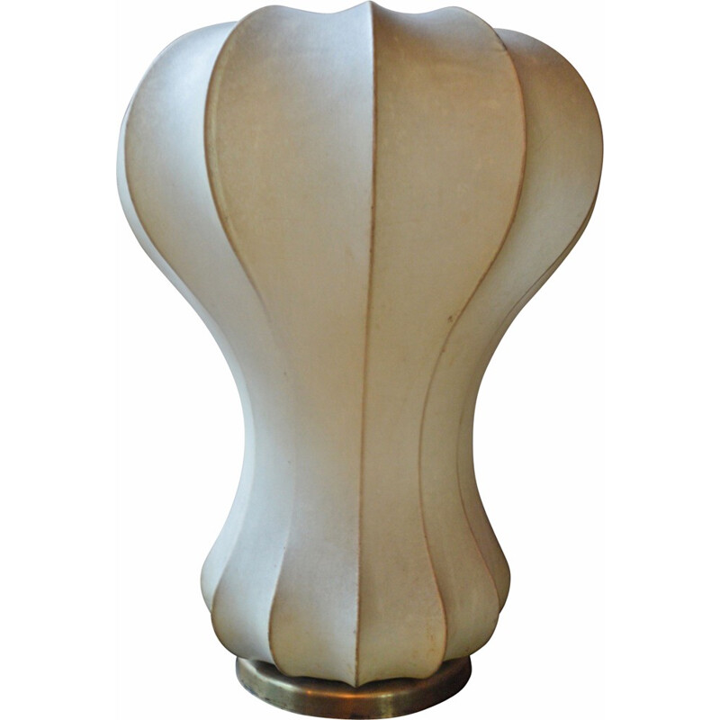Lampe de table italienne en laiton et cocoon, Pier & Achille CASTIGLIONI - 1960