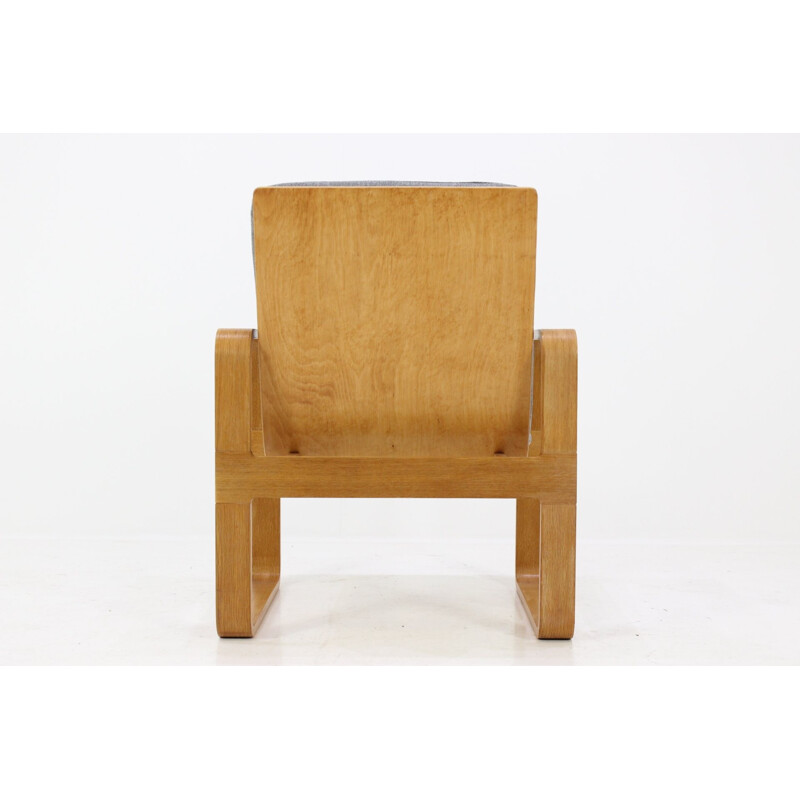 Fauteuil de salon danois en tissu et bois, THYGESEN & SORENSEN - 1970