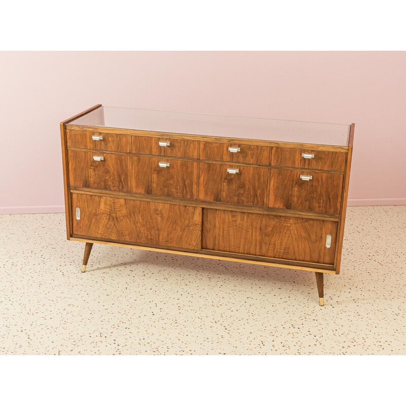 Vintage walnoten kabinet, Duitsland 1950