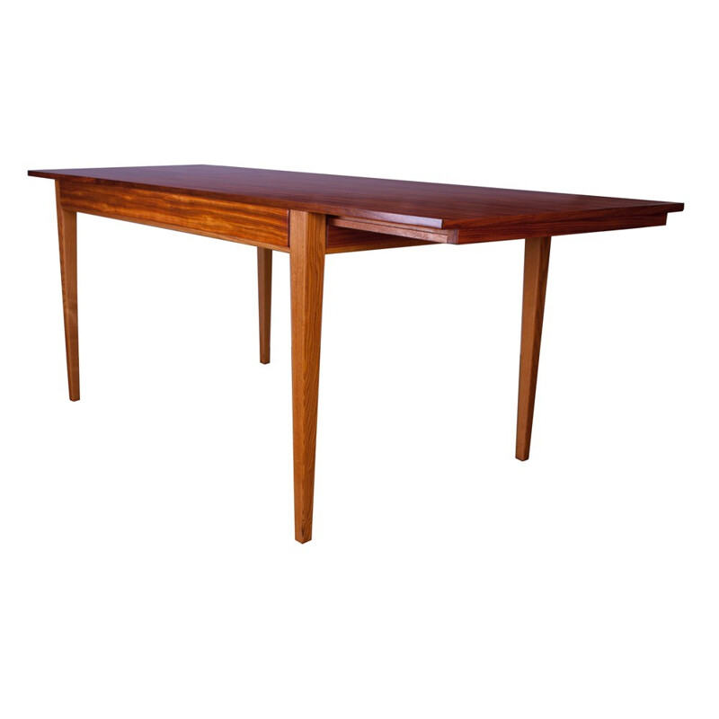 Set van tafel en 6 stoelen in tulpenhout, Gordon RUSSELL - 1950