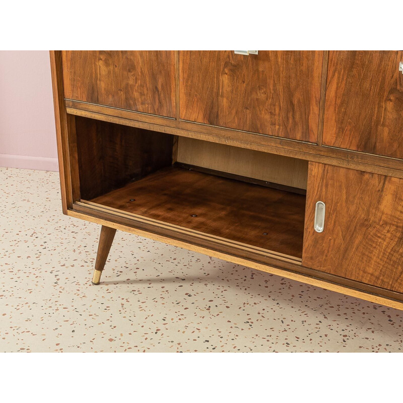 Vintage walnut display cabinet, Germany 1950s