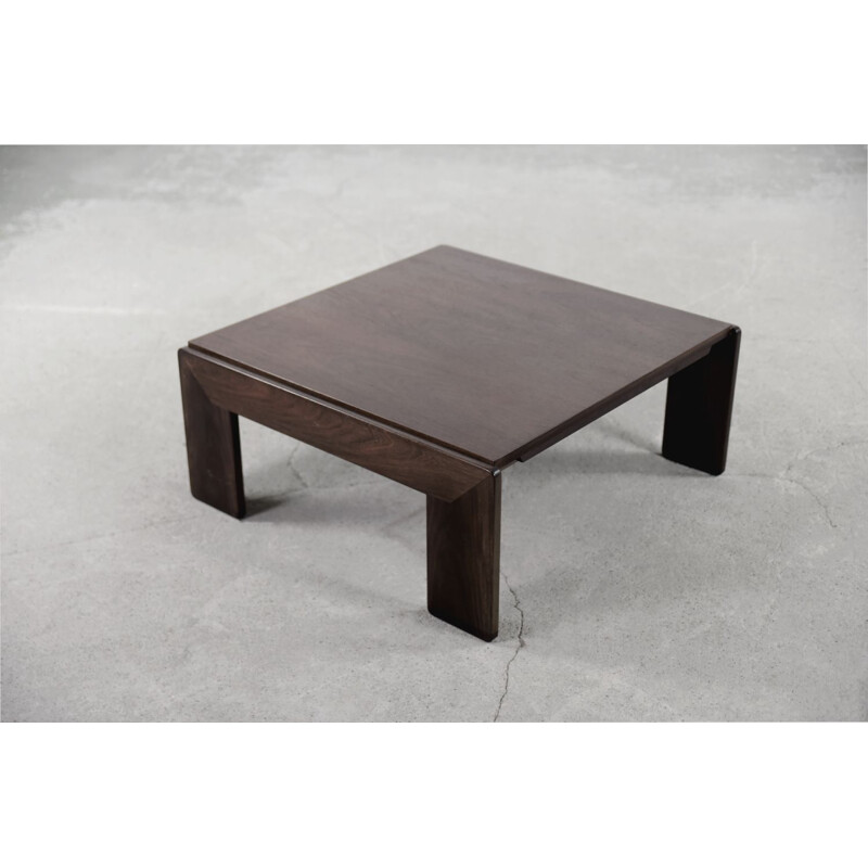 Table basse vintage en teck Bastiano par Tobia et Afra Scarpa pour Gavina, 1960