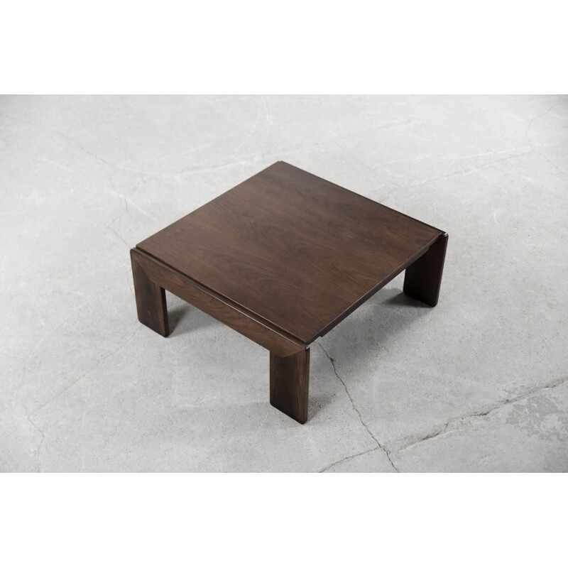 Mesa de centro vintage Bastiano de teca por Tobia y Afra Scarpa para Gavina, 1960