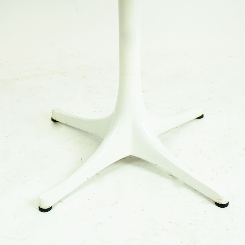 Mesa Vintage com pedestal branco de George Nelson para Herman Miller, EUA 1960