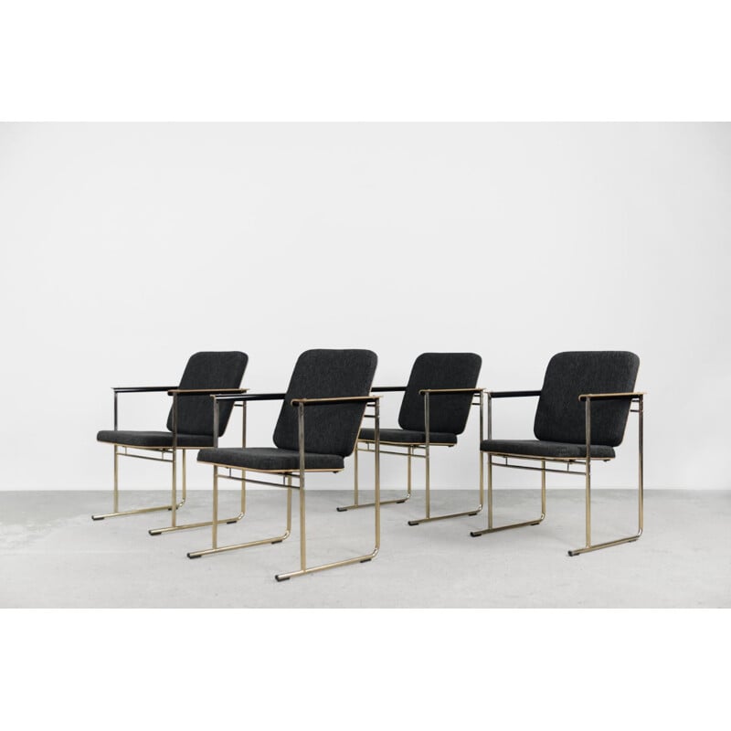 Set of 4 vintage Bauhaus Skaala armchairs by Yrjö Kukkapuro for Avarte, 1980s