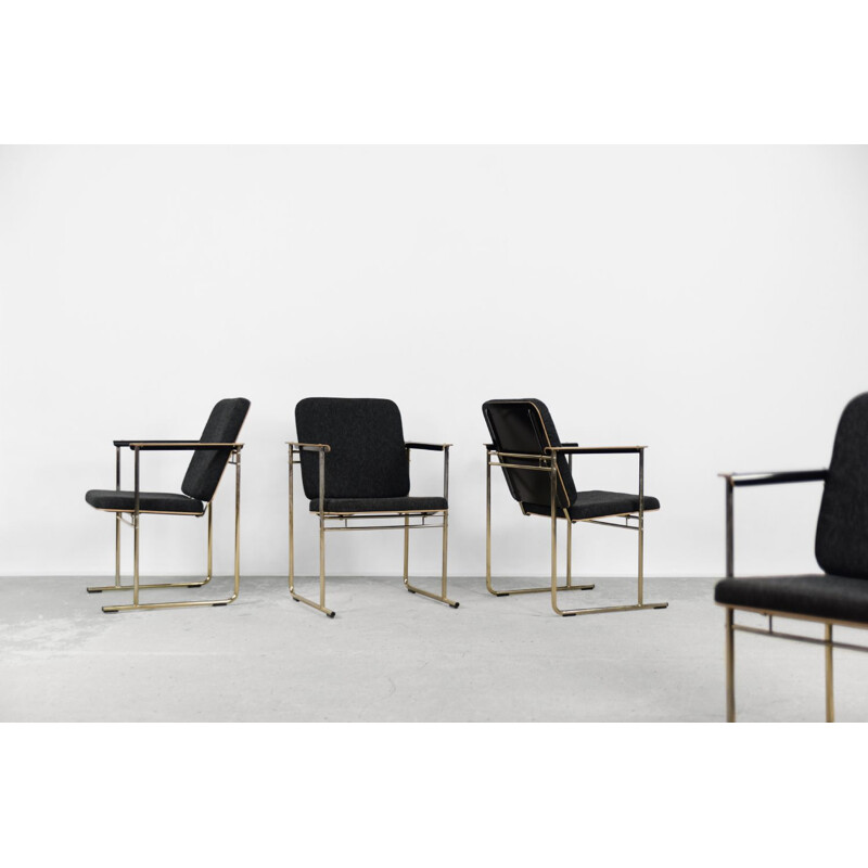 Set of 4 vintage Bauhaus Skaala armchairs by Yrjö Kukkapuro for Avarte, 1980s
