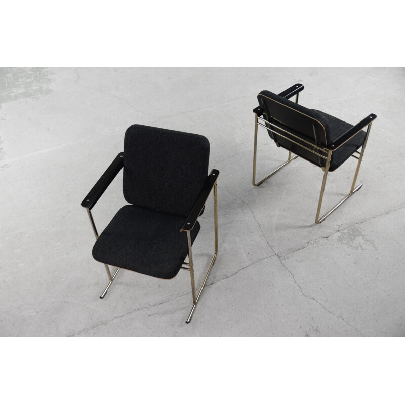 Set of 4 vintage Bauhaus Skaala armchairs by Yrjö Kukkapuro for Avarte, 1980s