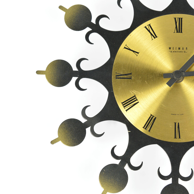 Horloge suspendue vintage par Weimar, Allemagne 1970