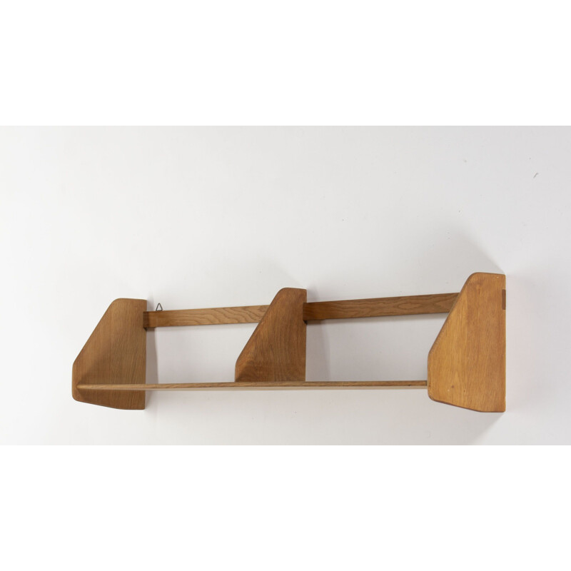 Vintage solid oak shelf by Hans Wegner for Ry Mobler, Denmark 1960