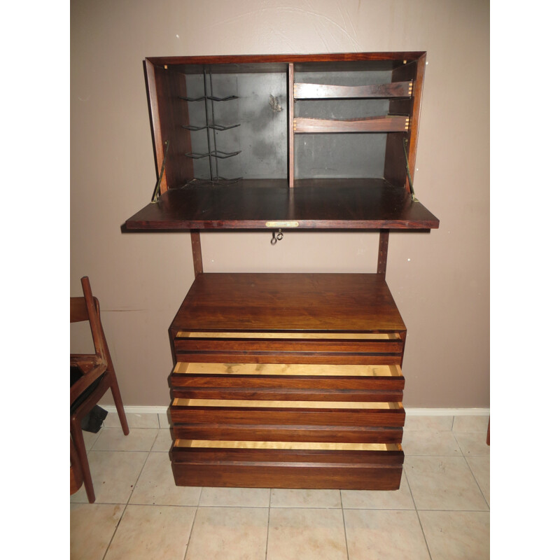 Mid century small storage system in rosewood, Poul CADOVIUS - 1960s