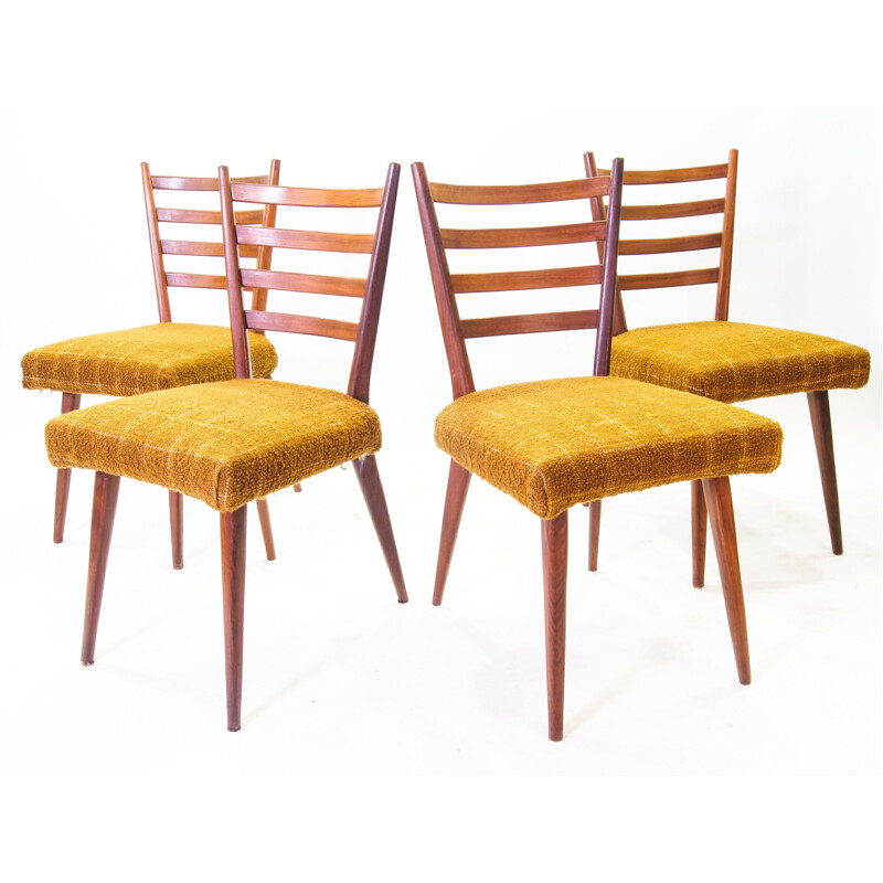 Conjunto de 6 cadeiras escadas vintage por Cees Braakman para Pastoe, 1950