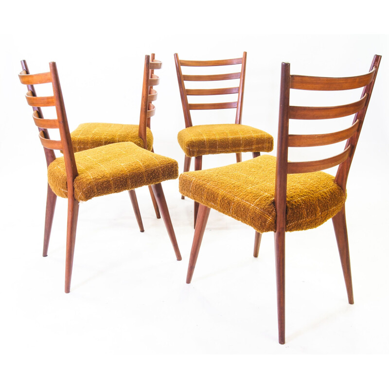 Conjunto de 6 cadeiras escadas vintage por Cees Braakman para Pastoe, 1950