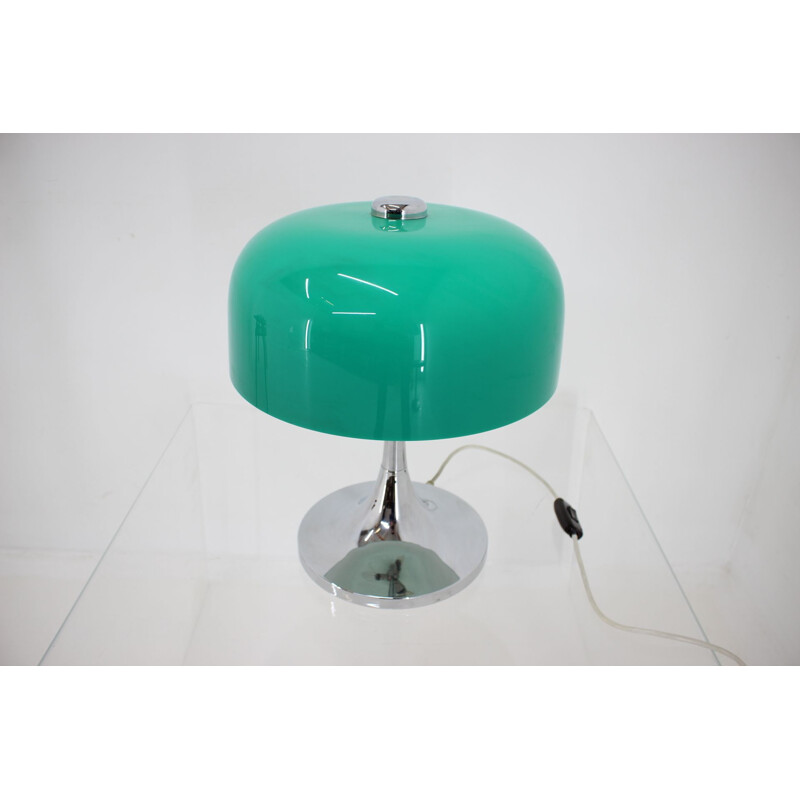 Lampe de table verte vintage par Harvey Guzzini pour Medusa Meblo, Italie 1970