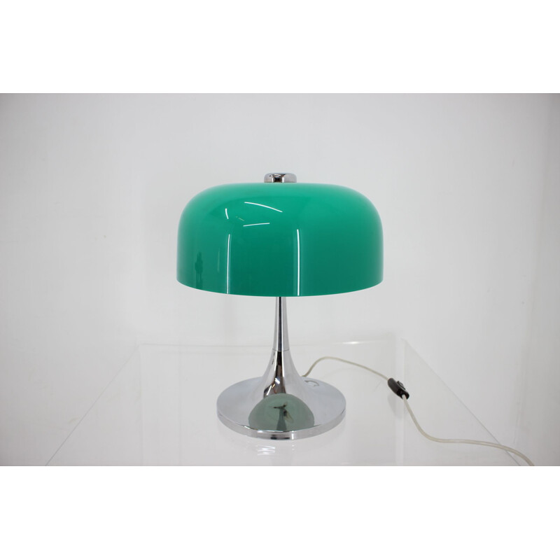 Mid century green table lamp by Harvey Guzzini for Medusa Meblo, Italy 1970s