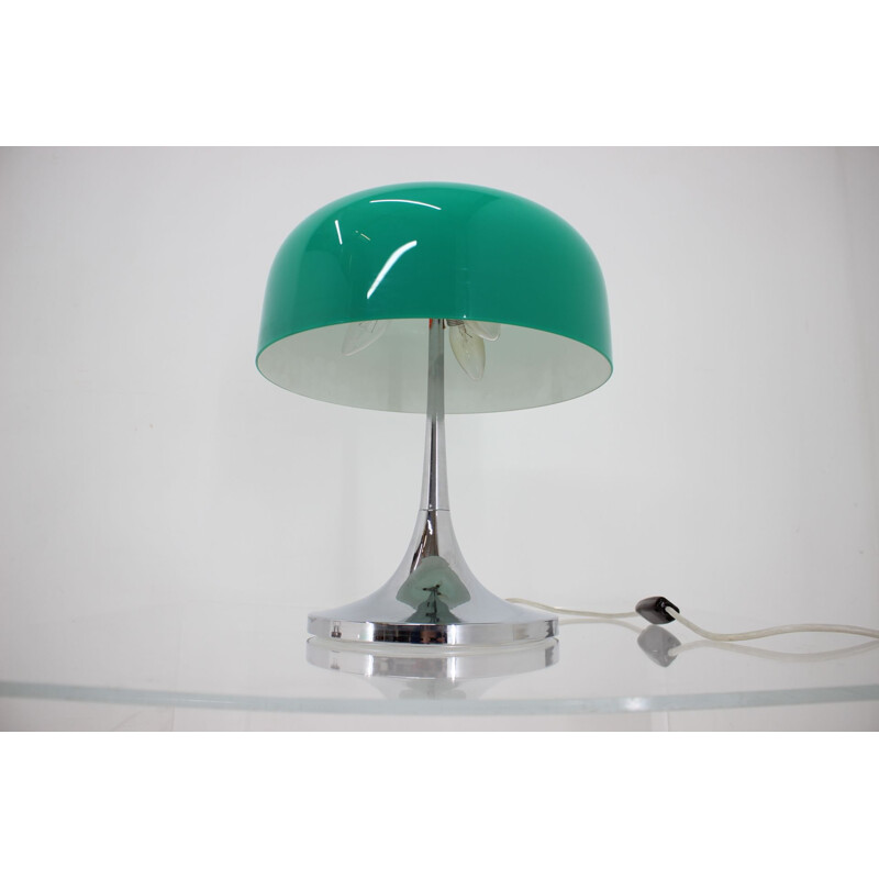 Mid century green table lamp by Harvey Guzzini for Medusa Meblo, Italy 1970s