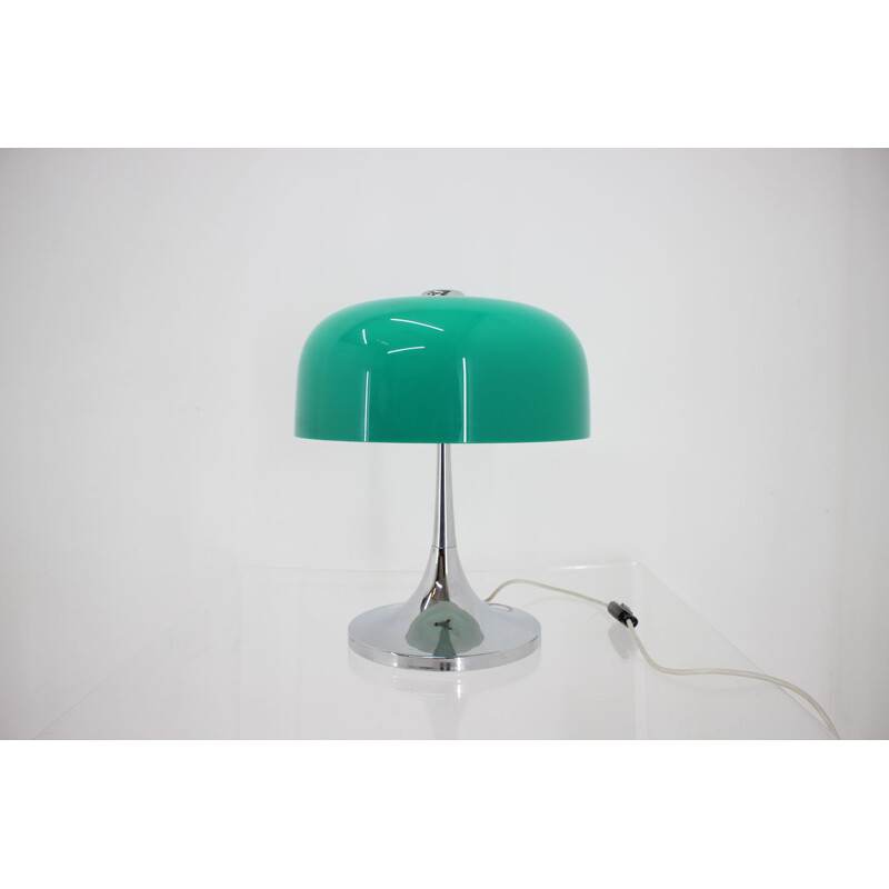 Mid century green table lamp by Harvey Guzzini for Medusa Meblo, Italy 1970s
