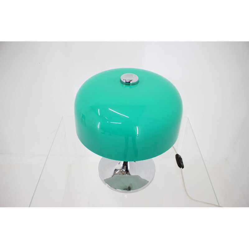 Mid century green table lamp by Harvey Guzzini for Medusa Meblo, Italy 1970s