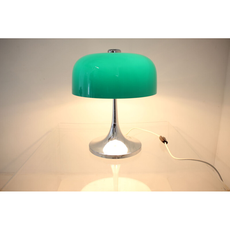 Mid century green table lamp by Harvey Guzzini for Medusa Meblo, Italy 1970s