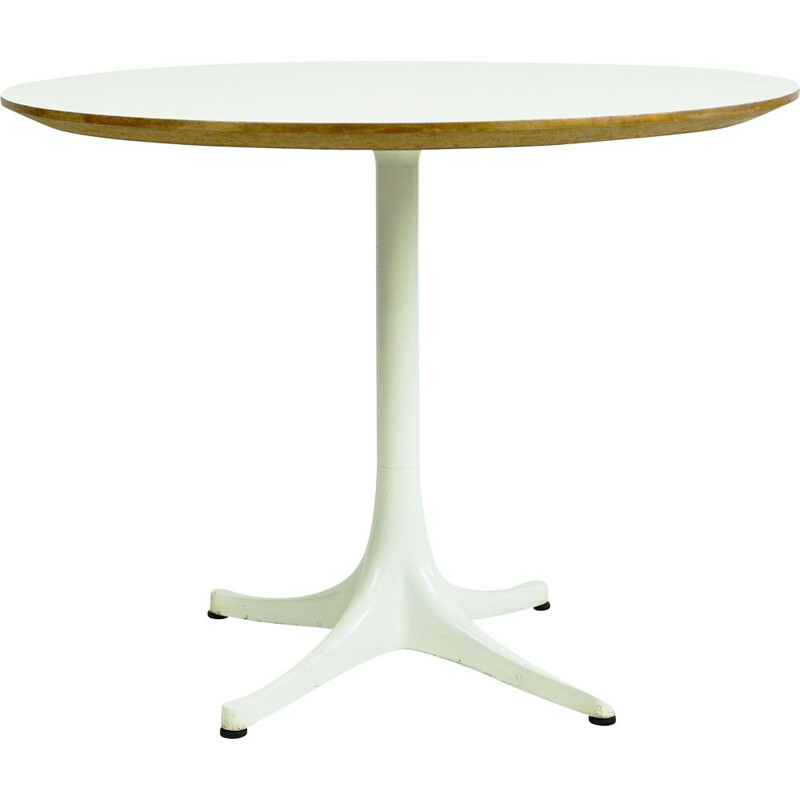 Mesa Vintage com pedestal branco de George Nelson para Herman Miller, EUA 1960