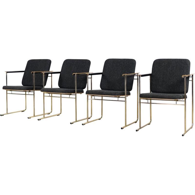 Set of 4 vintage Bauhaus Skaala armchairs by Yrjö Kukkapuro for Avarte, 1980s