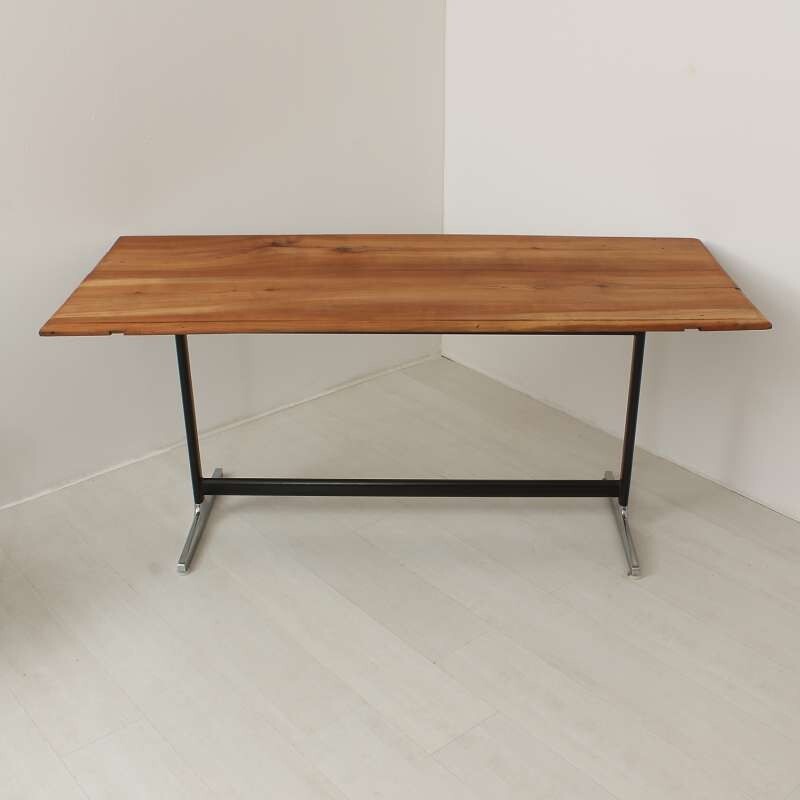 Vitra dining table with cherry wood tabletop - 1960s