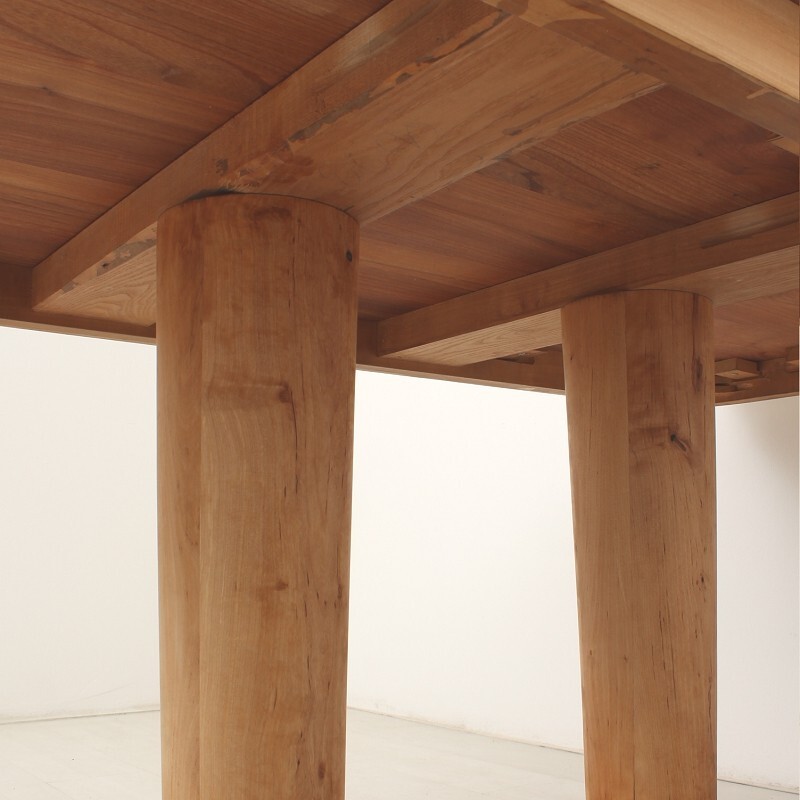 Table à manger en bois d'orme - 1950