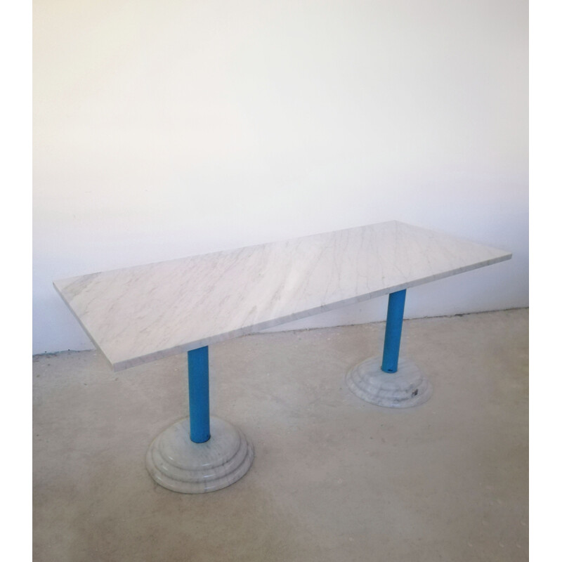 Vintage table in marble by Antonia Astori for Driade, 1980s