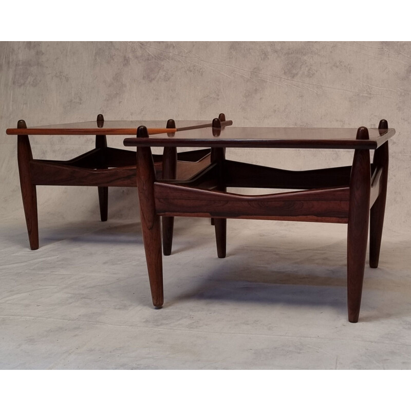 Par de mesas de café vintage rosewood n 272 por Illum Wikkelsø, 1950