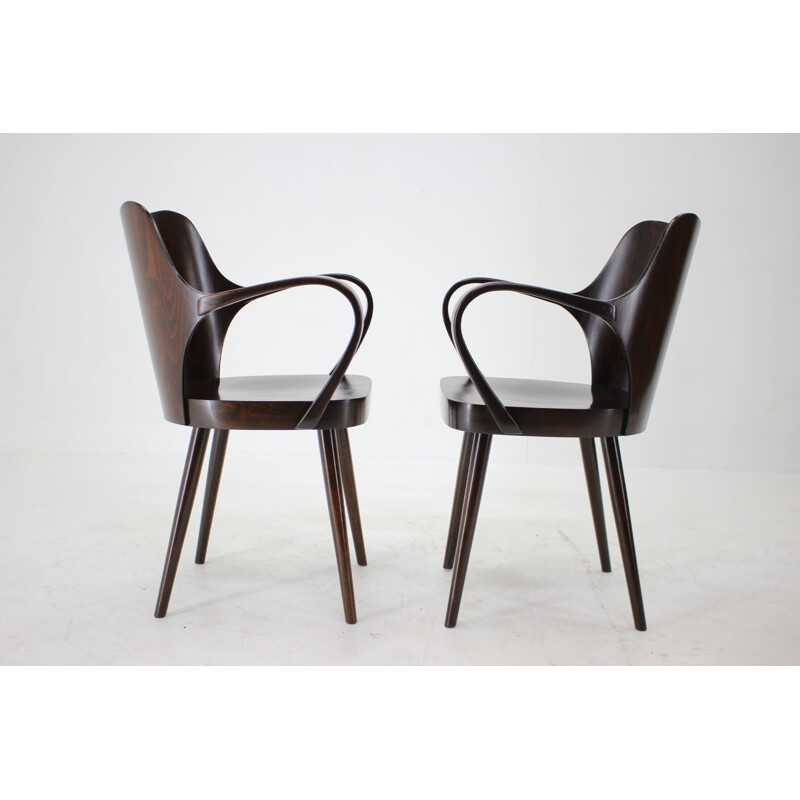 Pair of vintage armchairs by Oswald Haerdtl for Ton, Czechoslovakia 1950