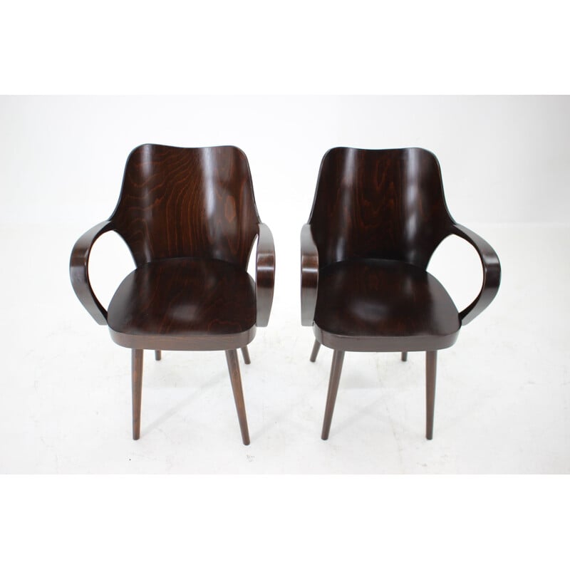 Ein Paar Vintage-Sessel von Oswald Haerdtl für Ton, Tschechoslowakei 1950