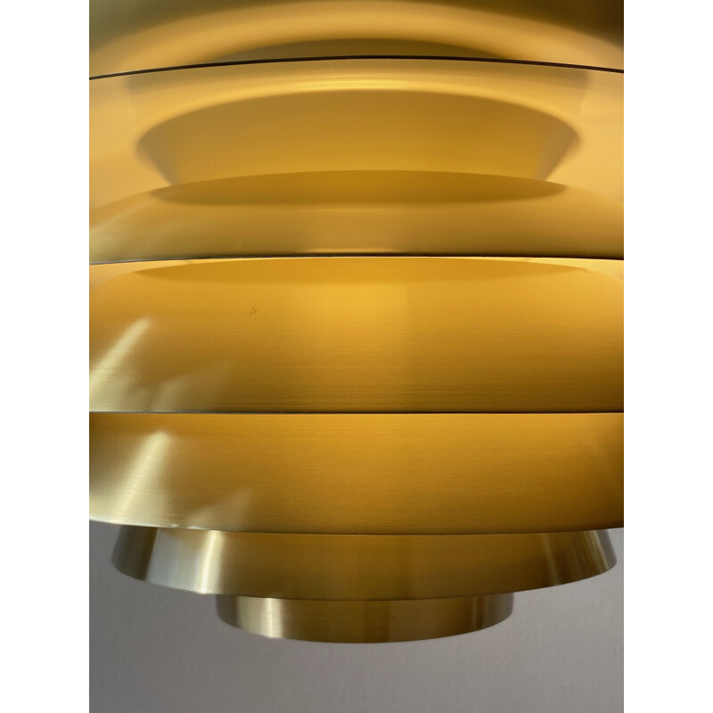 Vintage brass pendant lamp by Sven Middelboe Verona for Nordisk Solar, Denmark