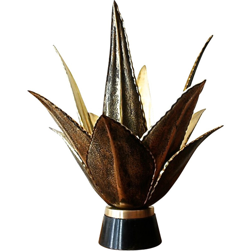 Tropical table lamp in brass - 1960s