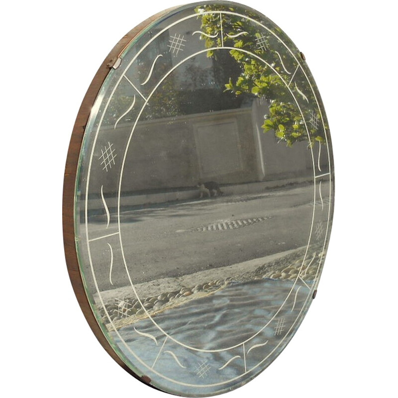 Grand miroir vintage italien Fontana Arte - 1930