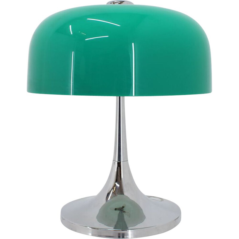 Mid century green table lamp by Harvey Guzzini for Medusa Meblo, Italy 1970s