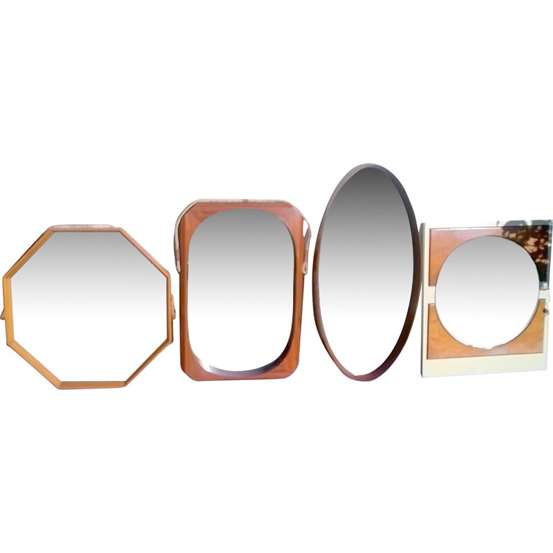 Set of 4 mid century italian mirrors - 1950s