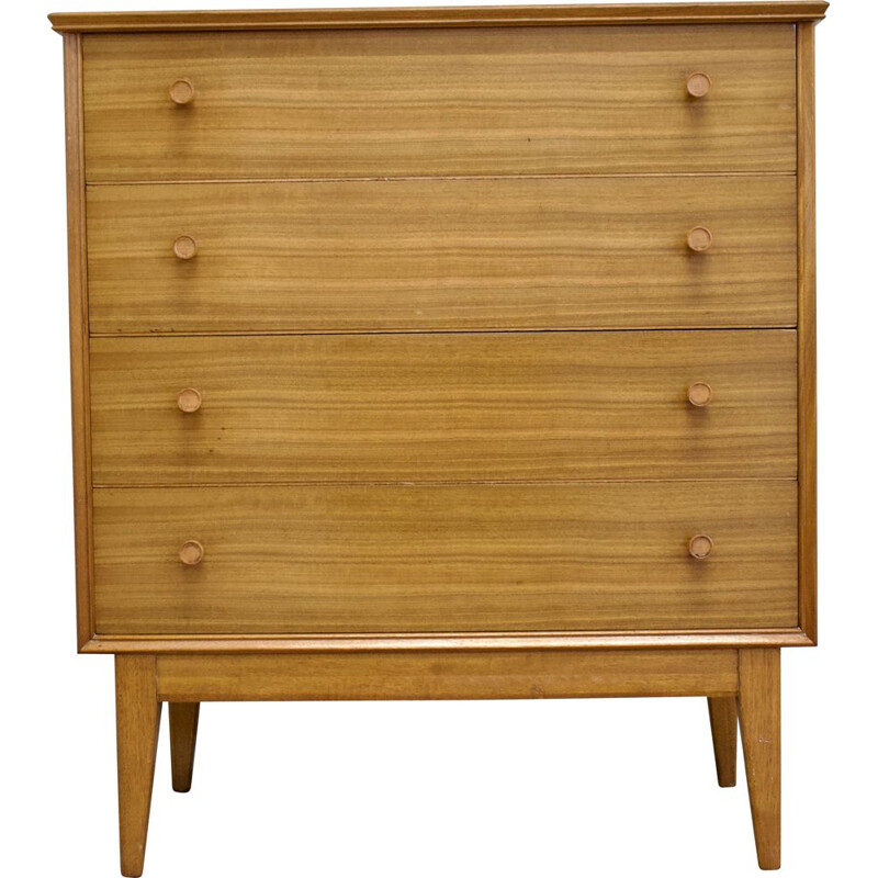 Mid-century walnut chest of drawers by Alfred Cox, 1950s