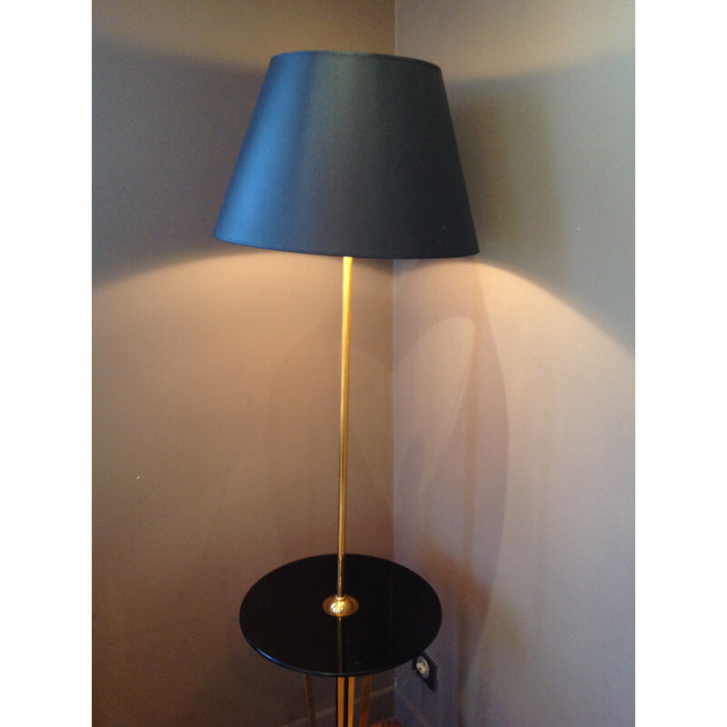 Floor lamp with circular shelf - 1940s