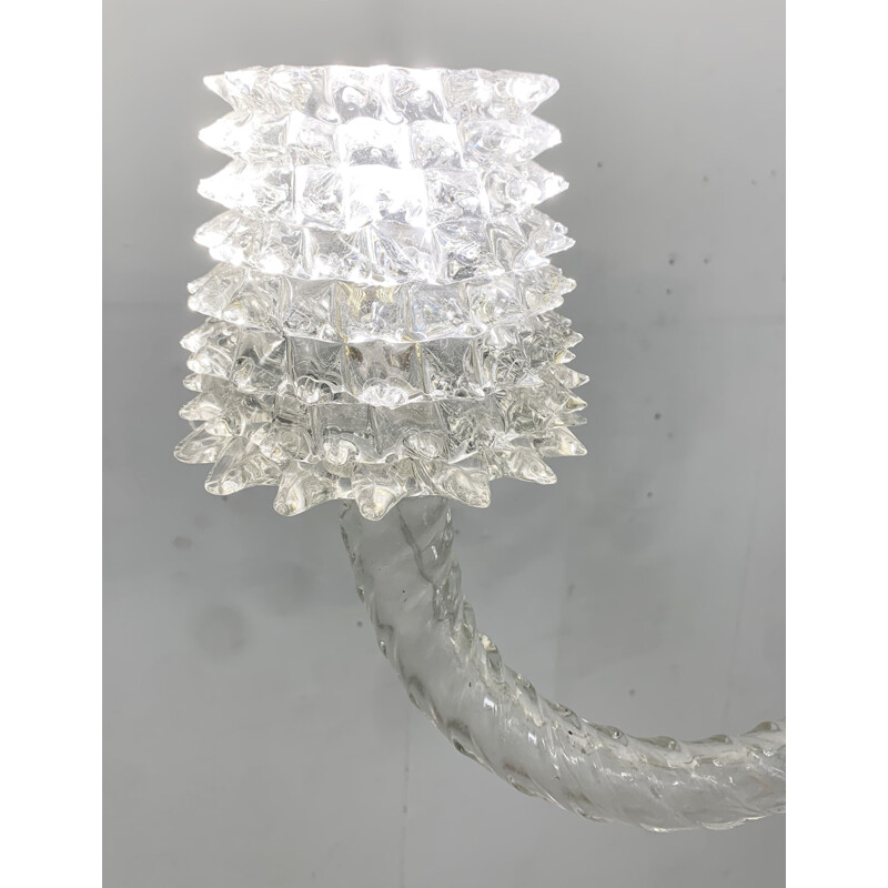 Vintage Rostrato glass chandelier by Ercole Barovier, Italy 1940s