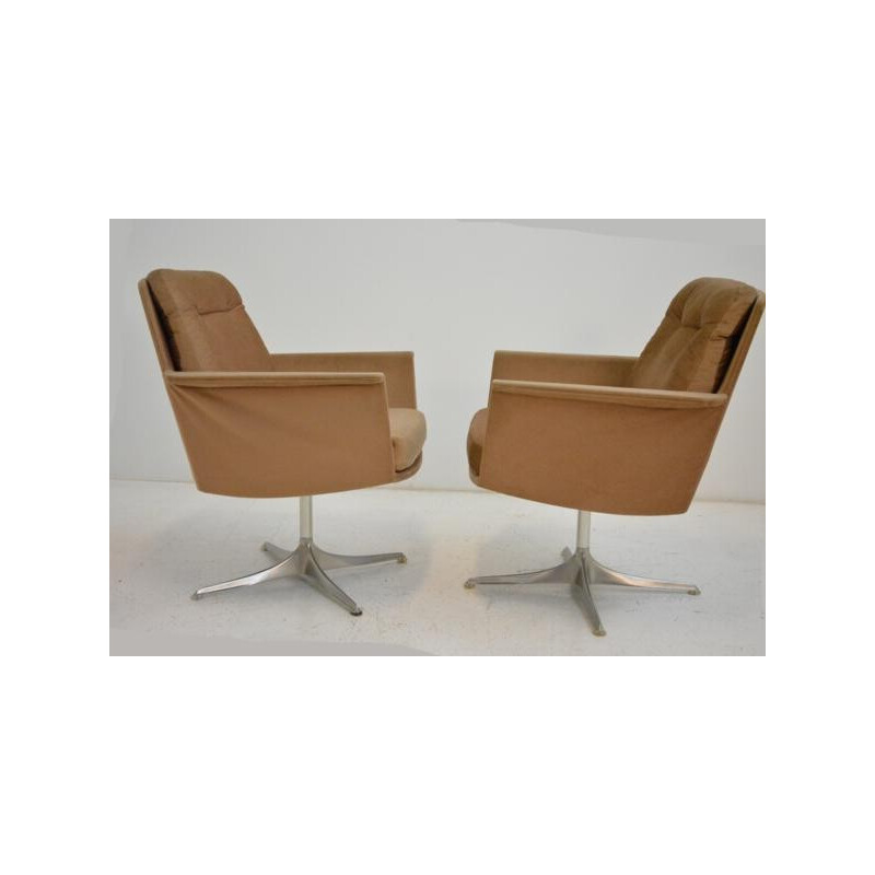 Paire de fauteuils "COR" modèle Sedia en velours, Horsnt Bruning - 1960