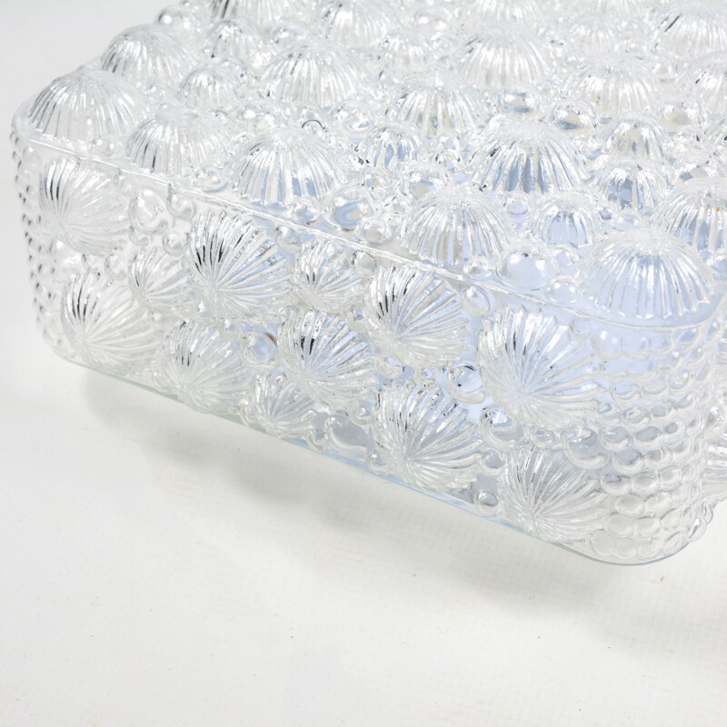 Mid-century glass wall lamp by H. Tynell Veb Goerlitz, Germany 1970s
