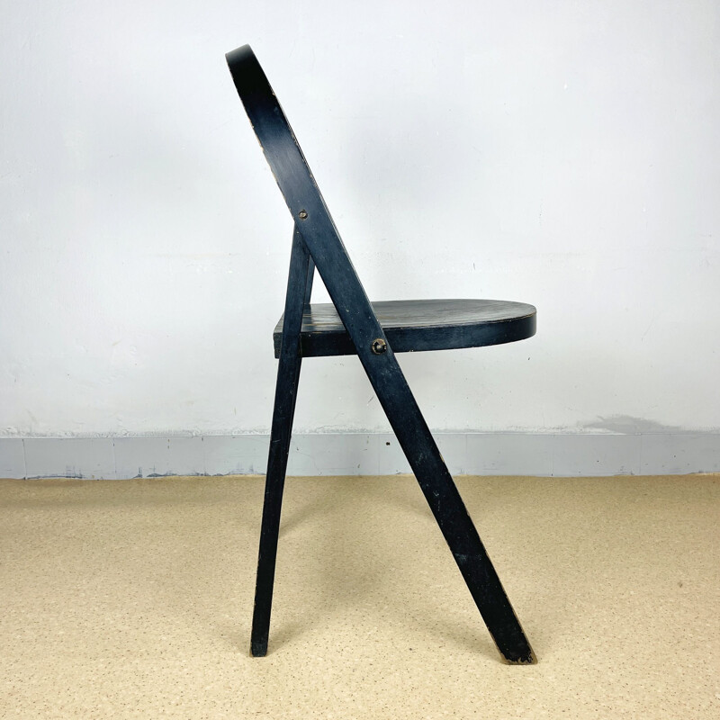 Vintage folding chair Tric by Achille and Pier Giacomo Castiglioni for Bbb Emmebonacina, Italy 1970s