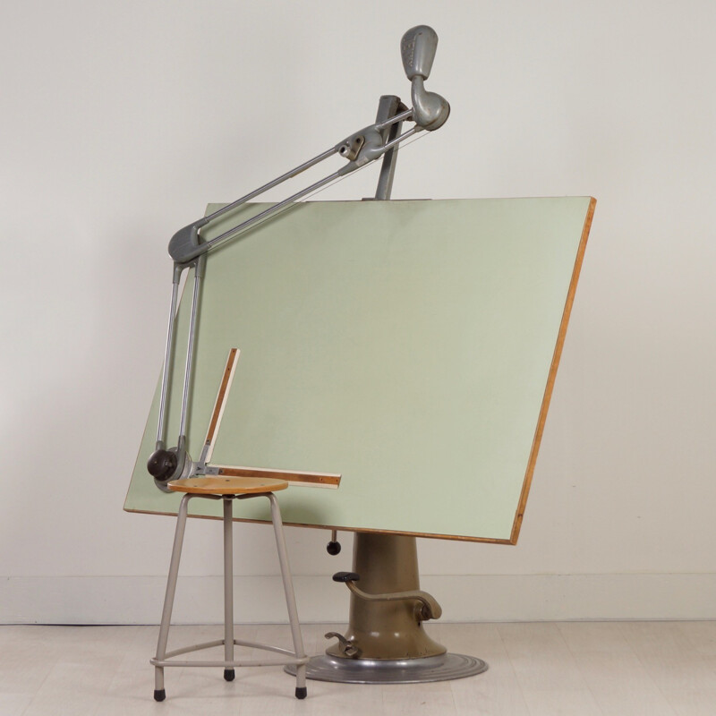 Industrial Nike Hydraulics drawing table - 1950s
