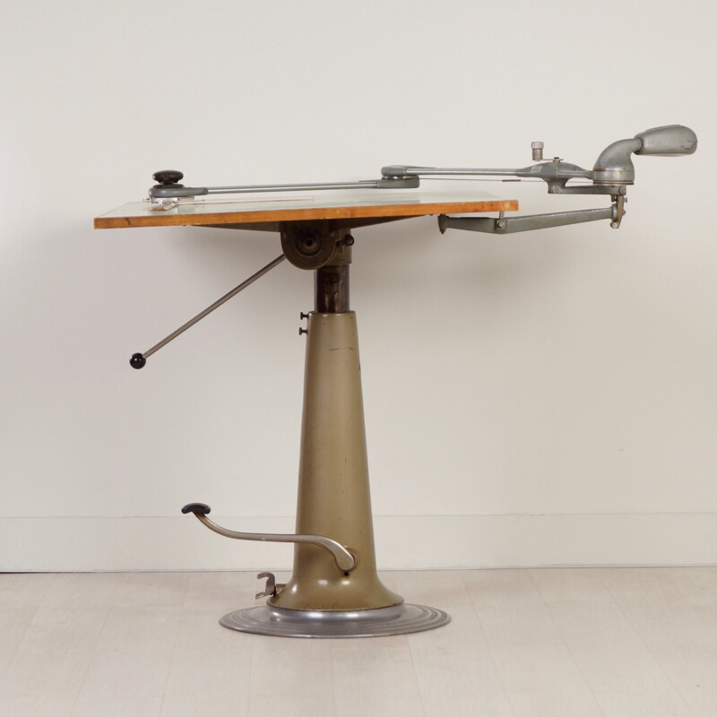 Industrial Nike Hydraulics drawing table - 1950s