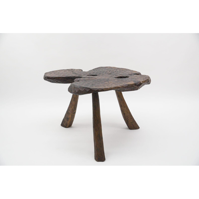 Table basse sculpturale vintage rustique