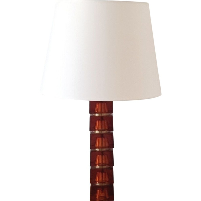 Scandinavian vintage table lamp by Carl Fagerlund for Orrefors, 1960s
