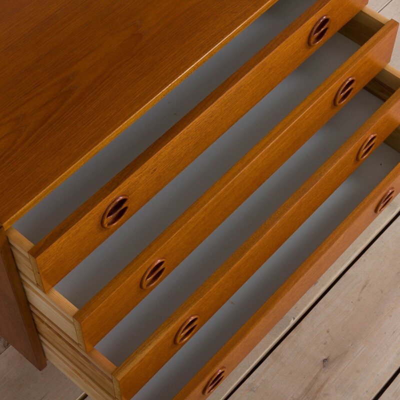 Scandinavian vintage modular teak shelving system, 1960s