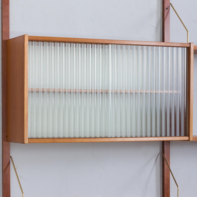 Scandinavian vintage modular teak shelving system, 1960s